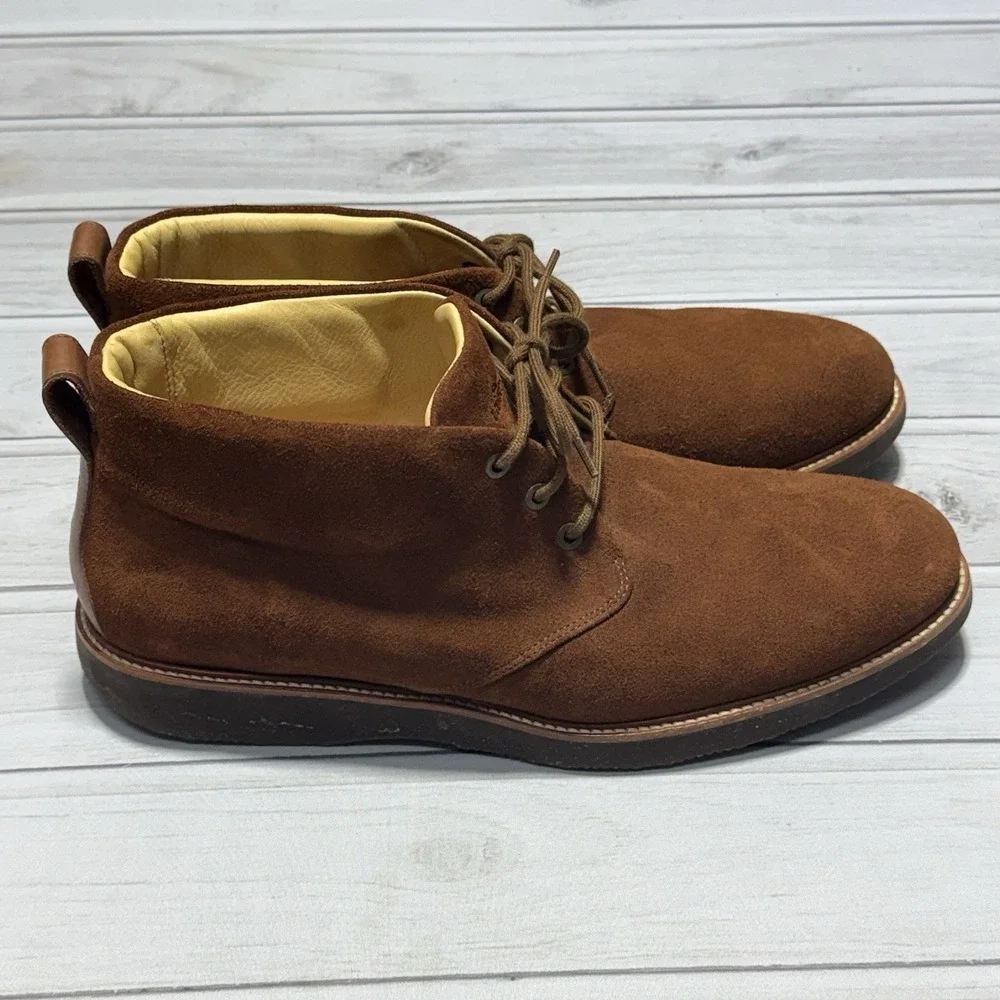 Samuel Hubbard Chukka Boots Men 13 Brown Suede Leather Vibram M2120-024